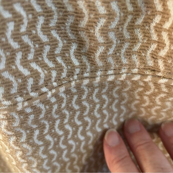 Ann Taylor Geo Flare Dress Whiskey Cream. Size 14T. - Picture 8 of 14